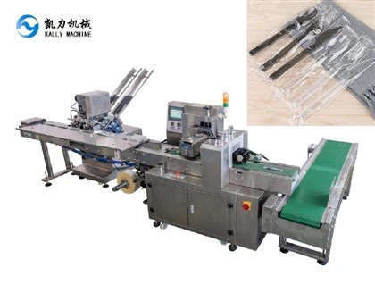 Dual Track Cutlery Wrapping Machine