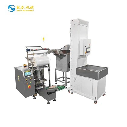 Heavy Hardware Packing Machine | Screw & Bolt Packing System With Elevator