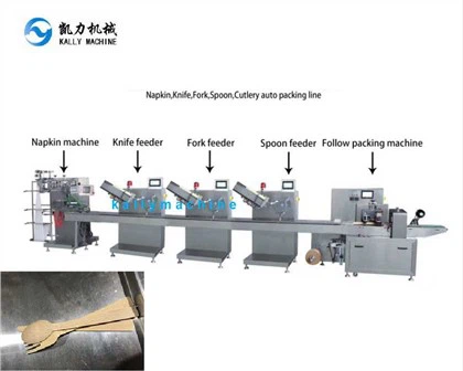 Automatic Wooden Cutlery Wrapping Machiner